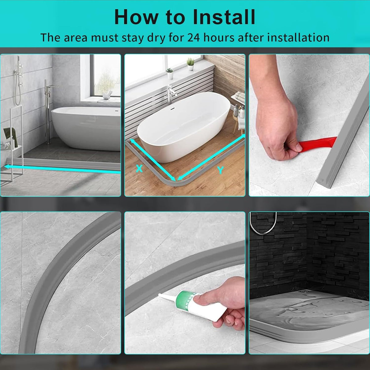 Silicone Water Separator Barrier For Bathroom & Kitchen Basin