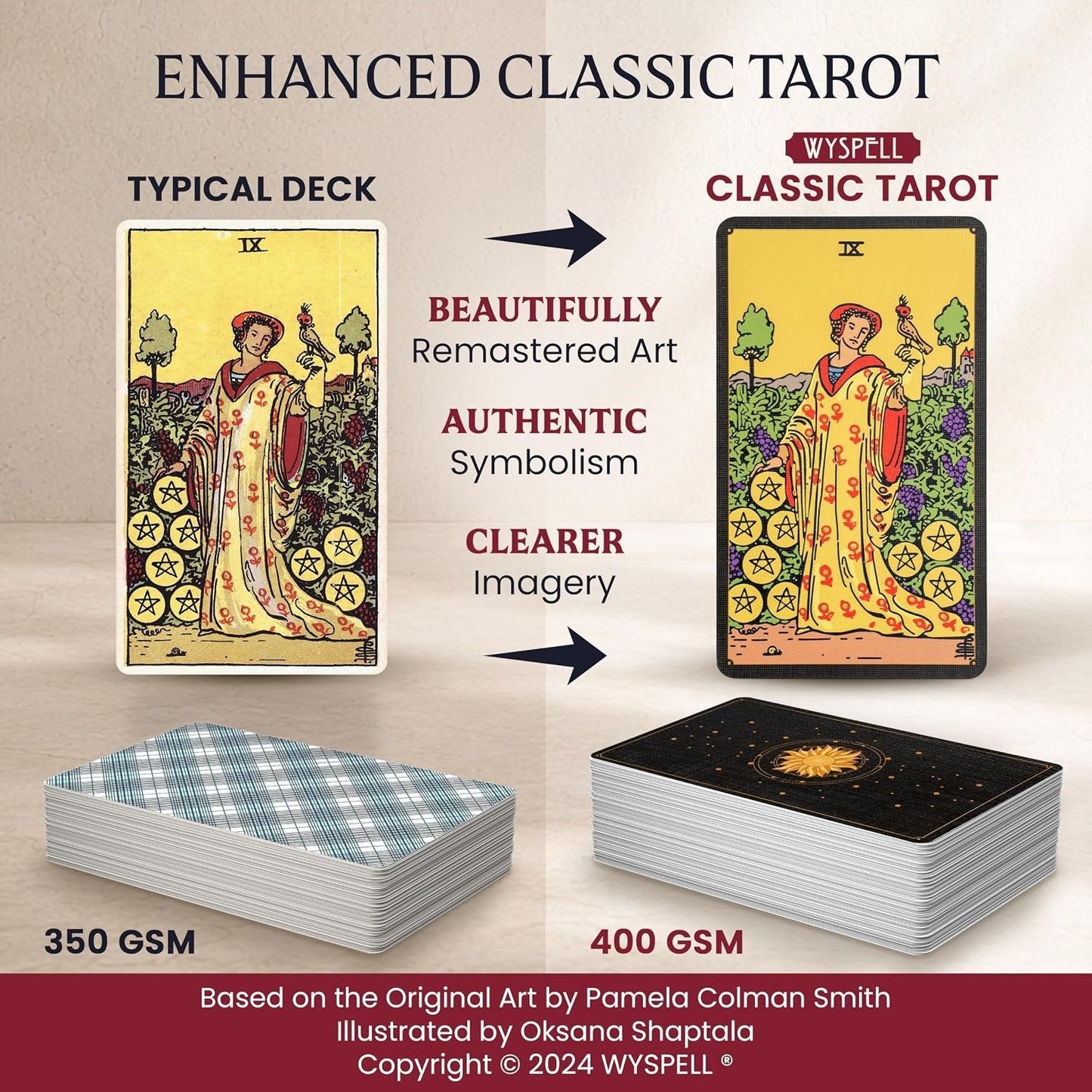 🔥 HOT SALE 🔥🔮 ALL-IN-ONE CLASSIC TAROT KIT – Complete Beginner Set with Guidebook & Crystals  🌟