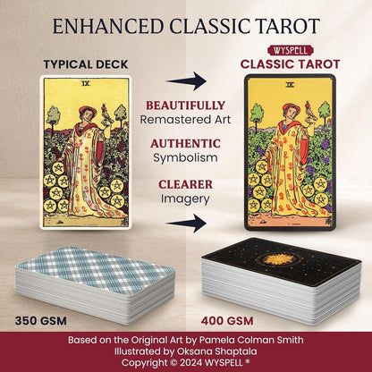 🔥 HOT SALE 🔥🔮 ALL-IN-ONE CLASSIC TAROT KIT – Complete Beginner Set with Guidebook & Crystals  🌟