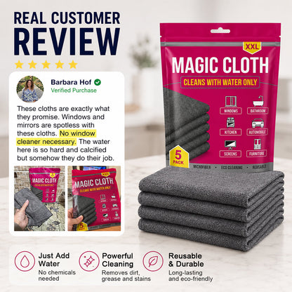Magic Microfiber Cleaning Cloth (5-Pack)