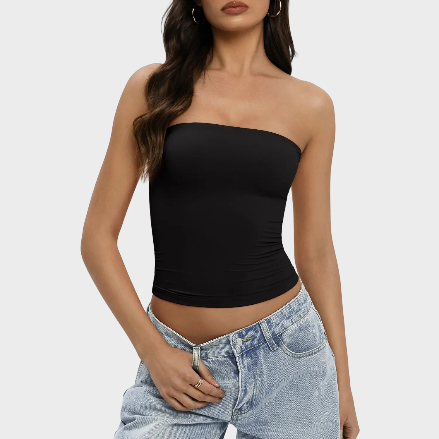 Women Sexy Tube Top Summer Going Out Double Lined Basic Tank Top