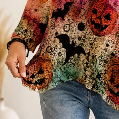 Women's Halloween Knit Sweater Top