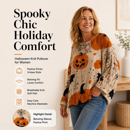 Women's Halloween Knit Sweater Top