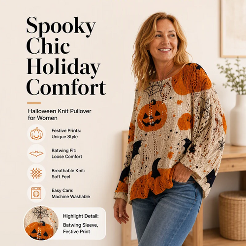 Women's Halloween Knit Sweater Top