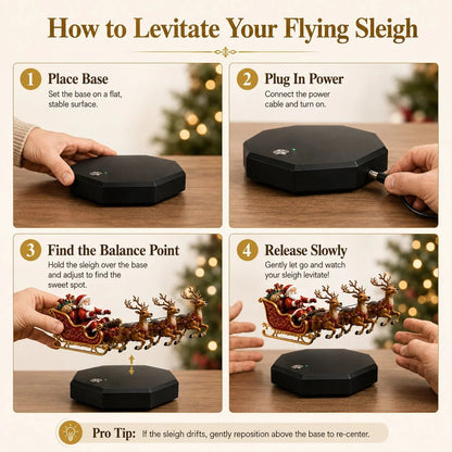 🔥🎅 Santa’s Flying Sleigh — Magnetic Levitation Christmas Display ✨