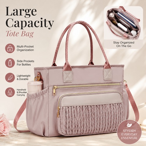 Insulated Lunch Tote for Women – Stylish Leakproof Cooler Bag with Adjustable Strap & Side Pockets