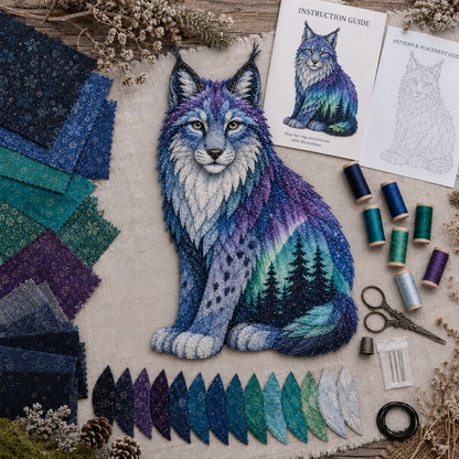 ⏳Last Day 49% OFF - 🌌🐺Northern Lights Wildlife DIY Patchwork Kit