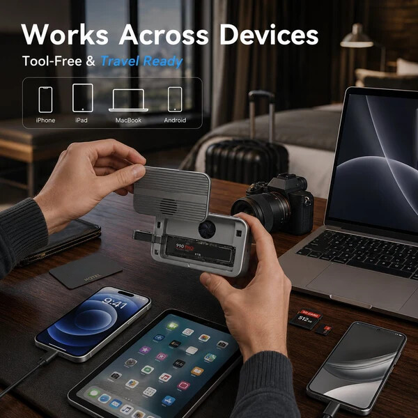 ⚡Free Shipping | Magnetic M.2 SSD Enclosure Hub for iPhone Mobile Creator