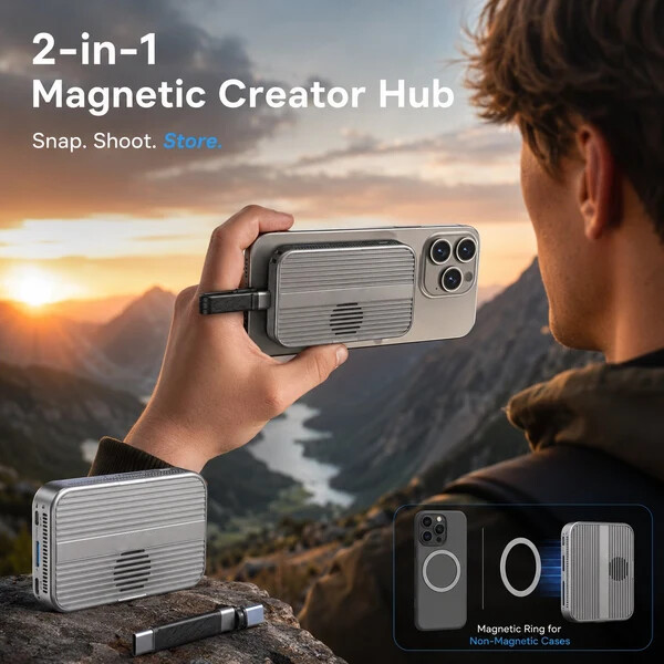 ⚡Free Shipping | Magnetic M.2 SSD Enclosure Hub for iPhone Mobile Creator