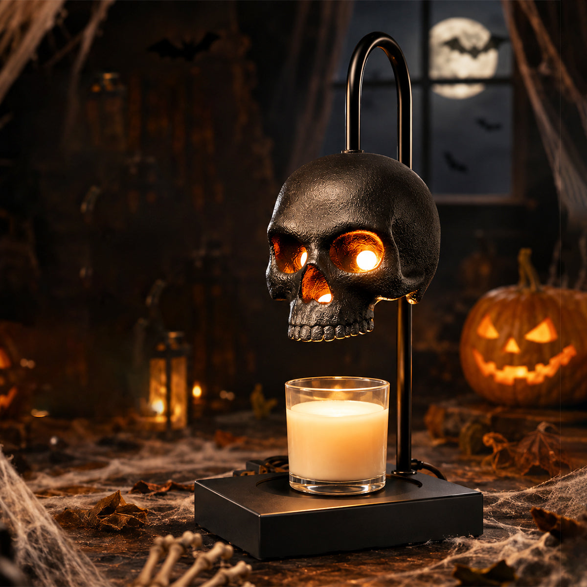 Gothic Skull Candle Warmer Lamp