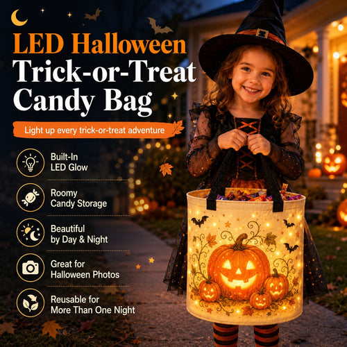 🎃LED Halloween Trick-or-Treat Candy Bag🍬