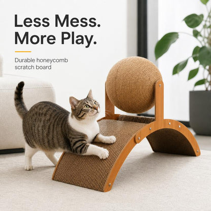 🐾Furniture-Saving Interactive Jute Ball & Arch Cat Scratcher