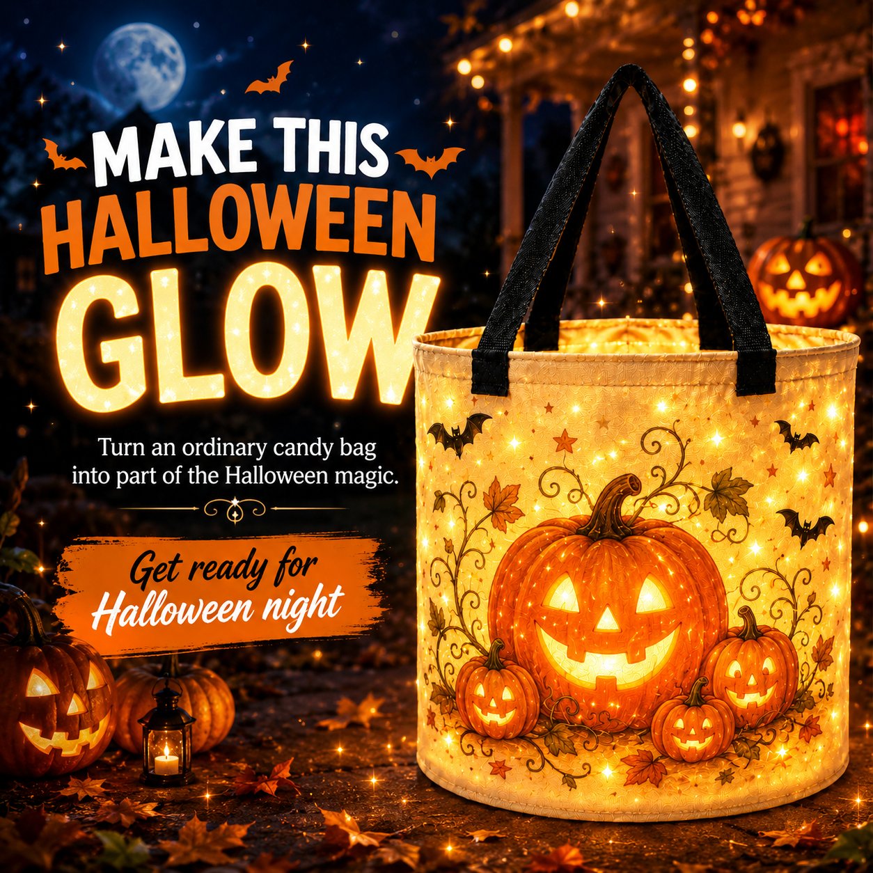 🎃LED Halloween Trick-or-Treat Candy Bag🍬