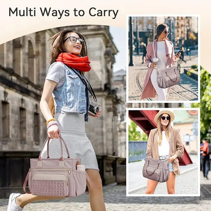Insulated Lunch Tote for Women – Stylish Leakproof Cooler Bag with Adjustable Strap & Side Pockets