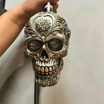 Ornate Engraved Skull High Pressure Shower Head