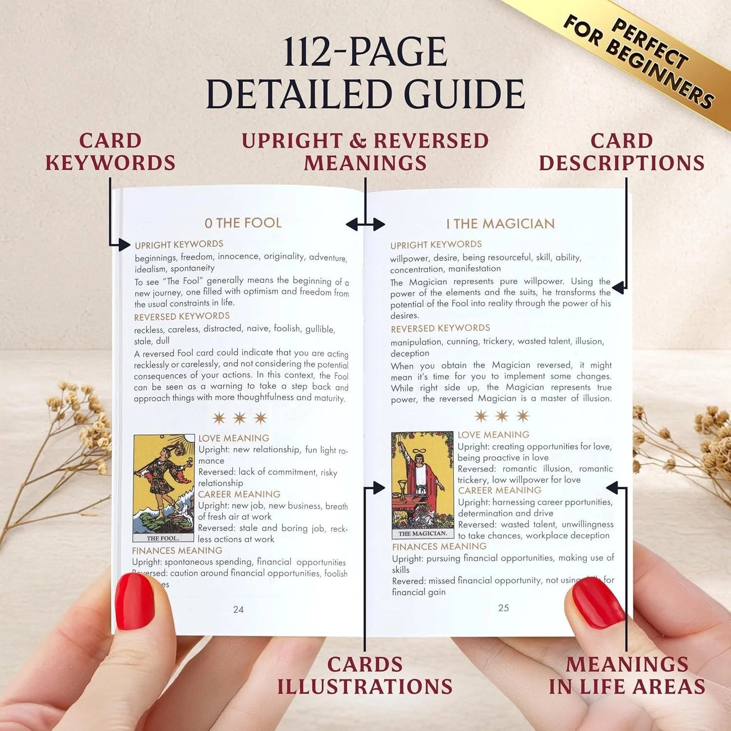 🔥 HOT SALE 🔥🔮 ALL-IN-ONE CLASSIC TAROT KIT – Complete Beginner Set with Guidebook & Crystals  🌟