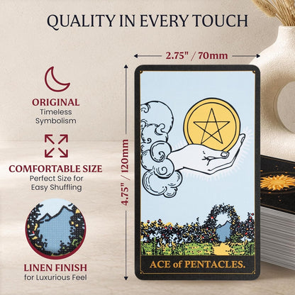 🔥 HOT SALE 🔥🔮 ALL-IN-ONE CLASSIC TAROT KIT – Complete Beginner Set with Guidebook & Crystals  🌟