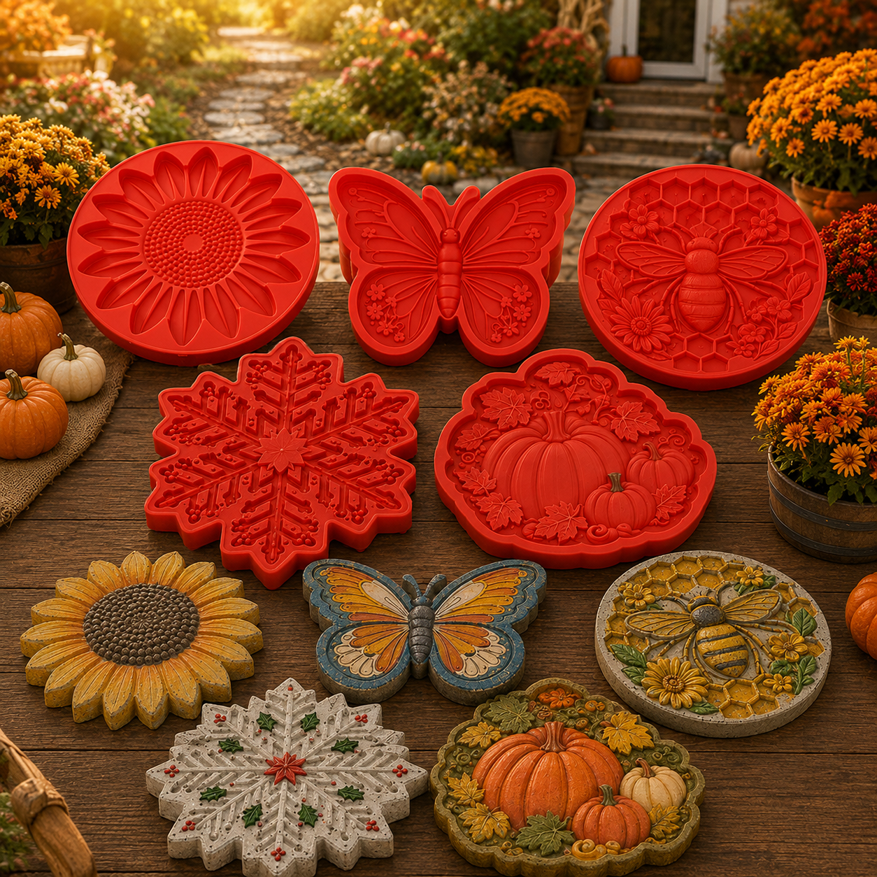 💥 LAST DAY 49% OFF - 🌻 Reusable Sunflower Stepping Stone Mold (📦Buy 4 Free Shipping)