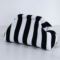 Black and white fine stripes