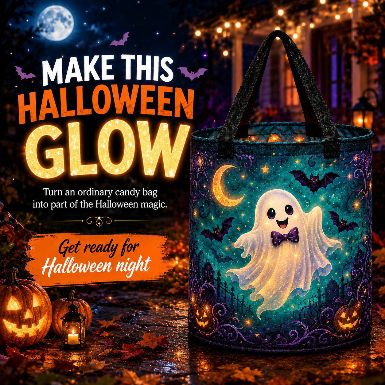 🎃LED Halloween Trick-or-Treat Candy Bag🍬