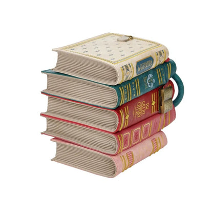 The Literary Stack Handbag – Vintage Crossbody & Top Handle Bag