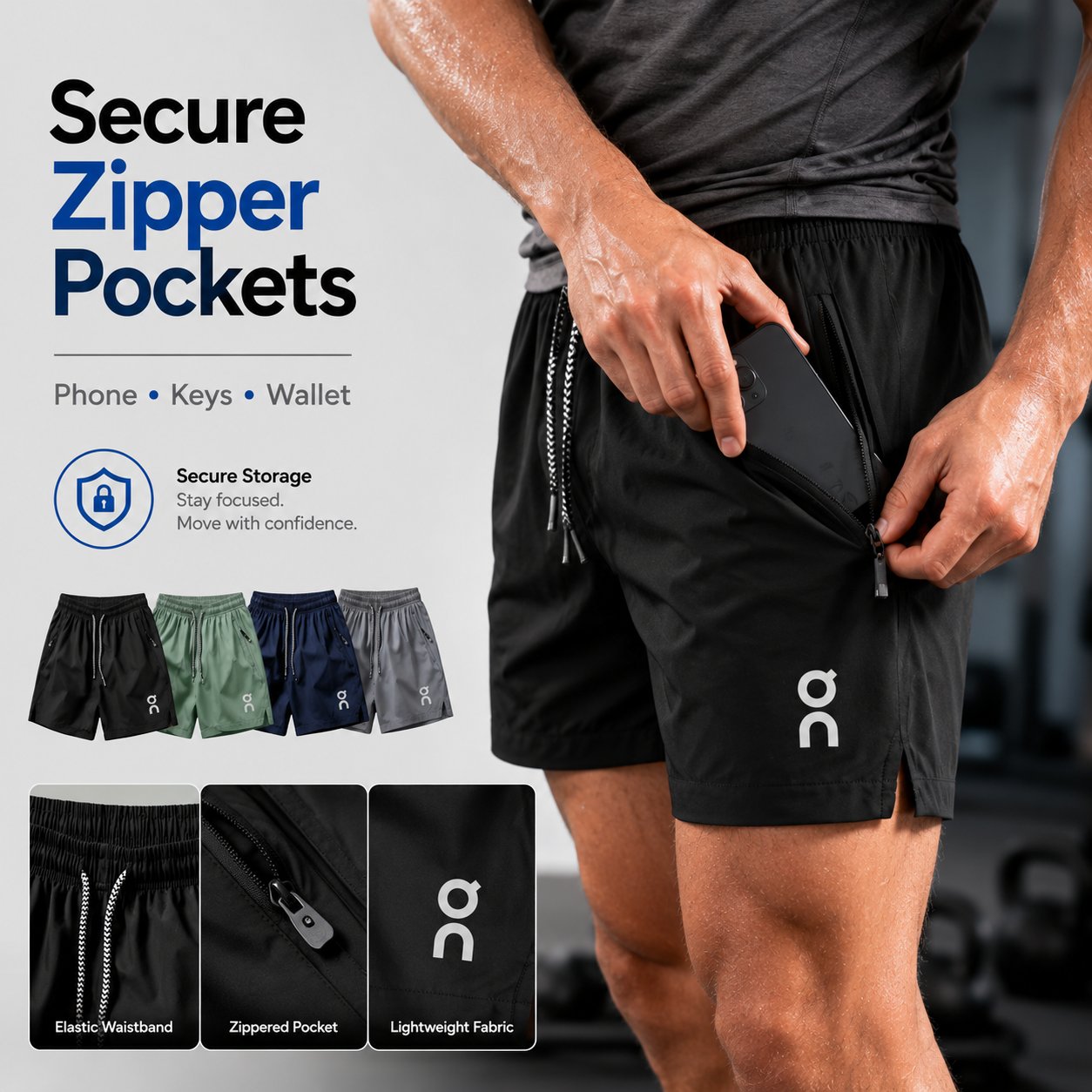 ❄️ Ice Silk Quick-Dry Athletic Gym Shorts 4-Piece Pack – Unrestricted Breathable Comfort