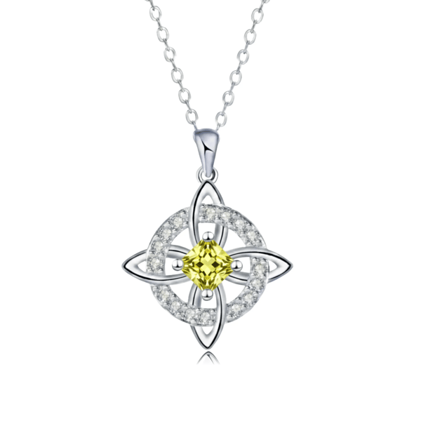 Mystical Birthstone Witches Knot Necklace – Natural Crystal🔮💞Protect Your Loved Ones