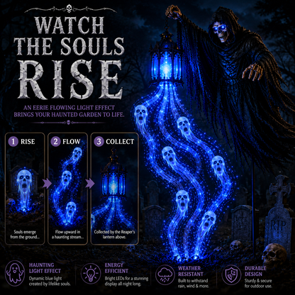 ✨Today 49% OFF💀Halloween Soul Harvester Animated Garden Light🏚️
