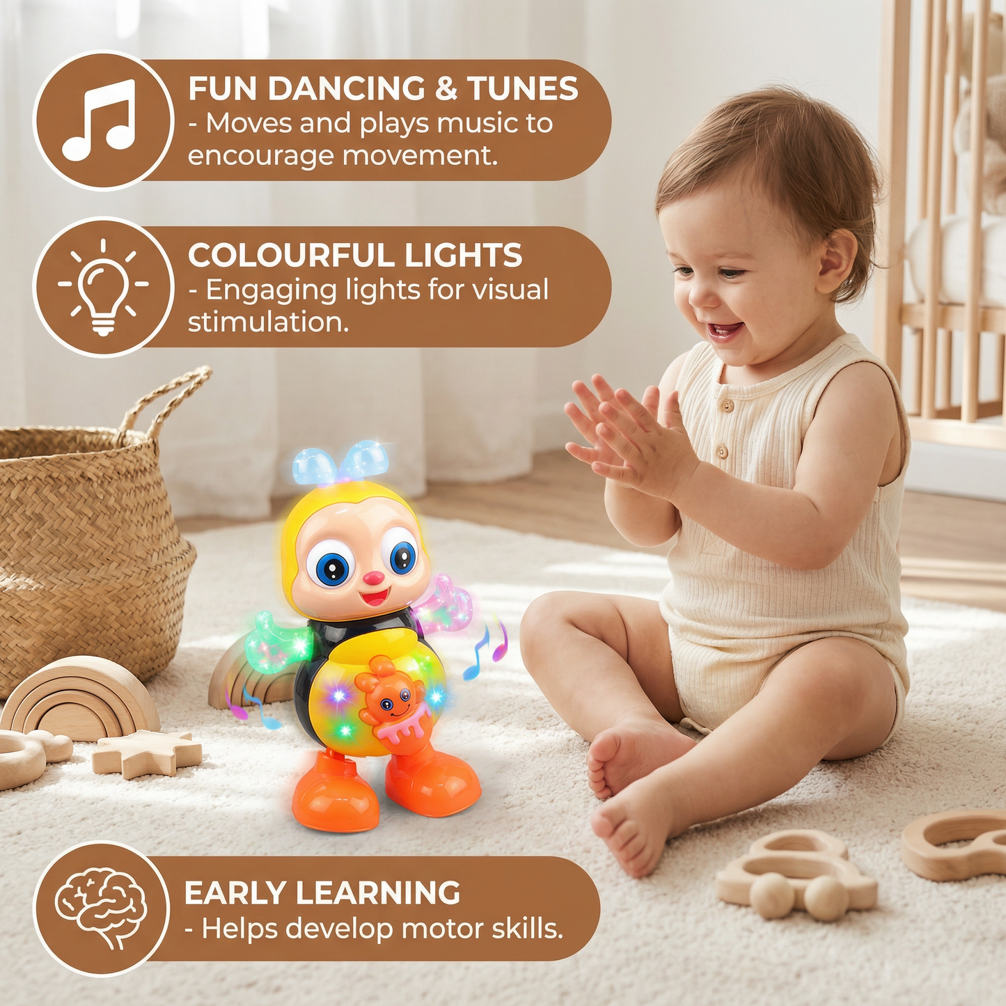 Dancing Musical Bee – Interactive Toy for Babies & Toddlers