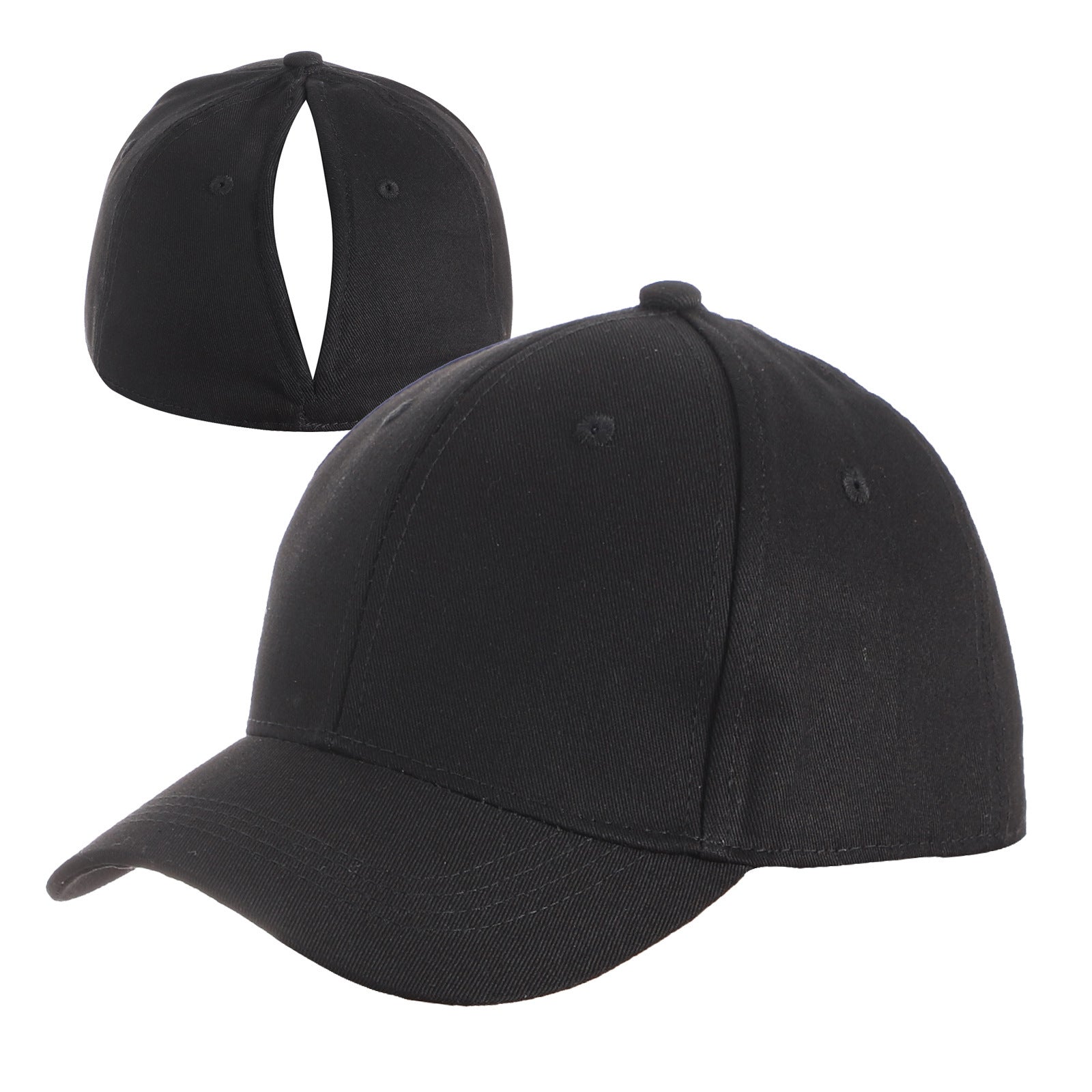 Women's Solid Baseball Cap Set with Magnetic Closure, Stylish & Practical for Ponytail, Perfect for Running, Workouts & Outdoor Activities, Ideal Gift.Black Friday.Christmas gift