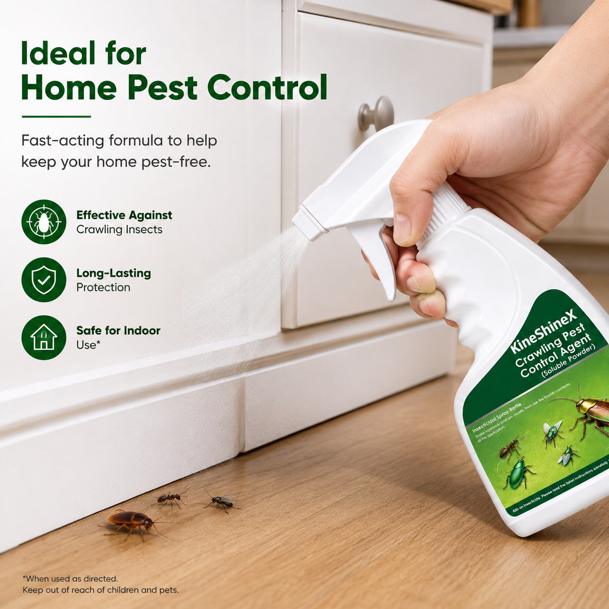 Multi-Purpose Pest Control Kit - For Roaches,Ants, Spiders, Bed Bugs & 40+ HouseholdPests, Indoor & Outdoor Application