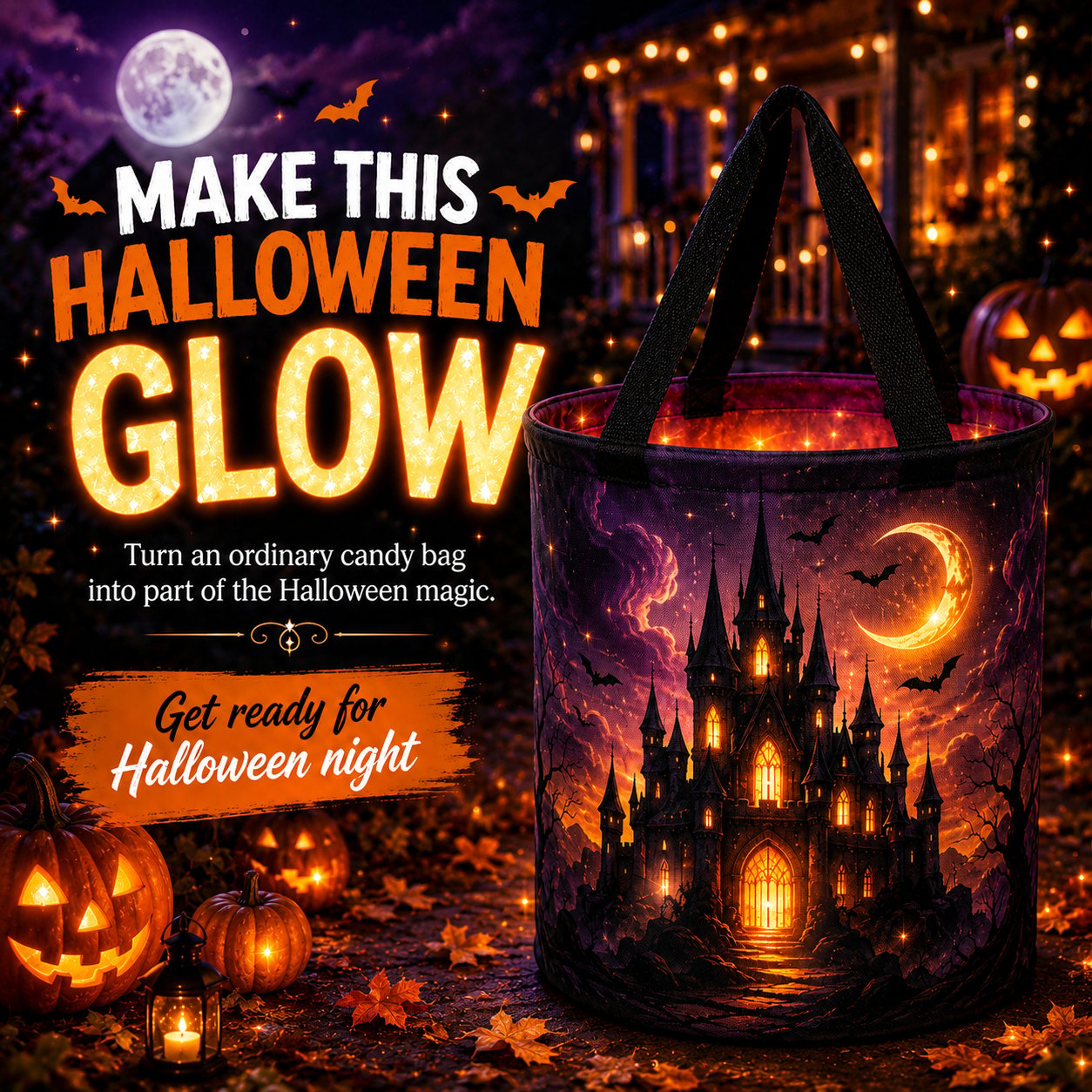 🎃LED Halloween Trick-or-Treat Candy Bag🍬