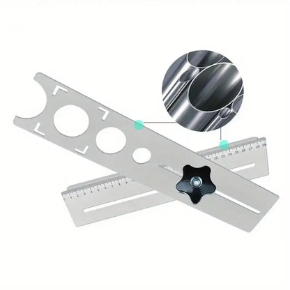 Stainless Steel Tile Drilling Locator Tool, Precision Durable Adjustable Hand-Held Positioning Jig