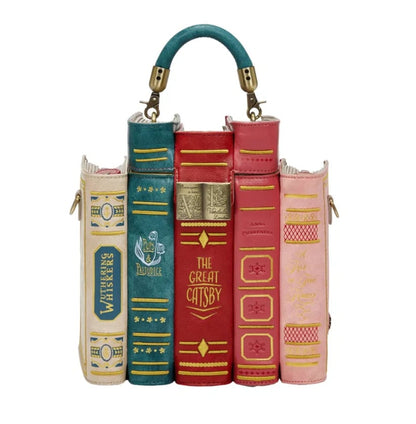 The Literary Stack Handbag – Vintage Crossbody & Top Handle Bag