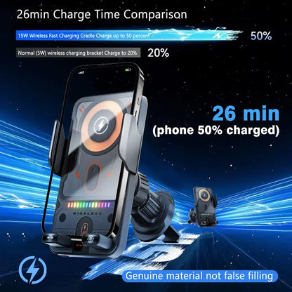🎁🔥 2026 new cool car wireless fast charging holder, intelligent sensor opening and closing