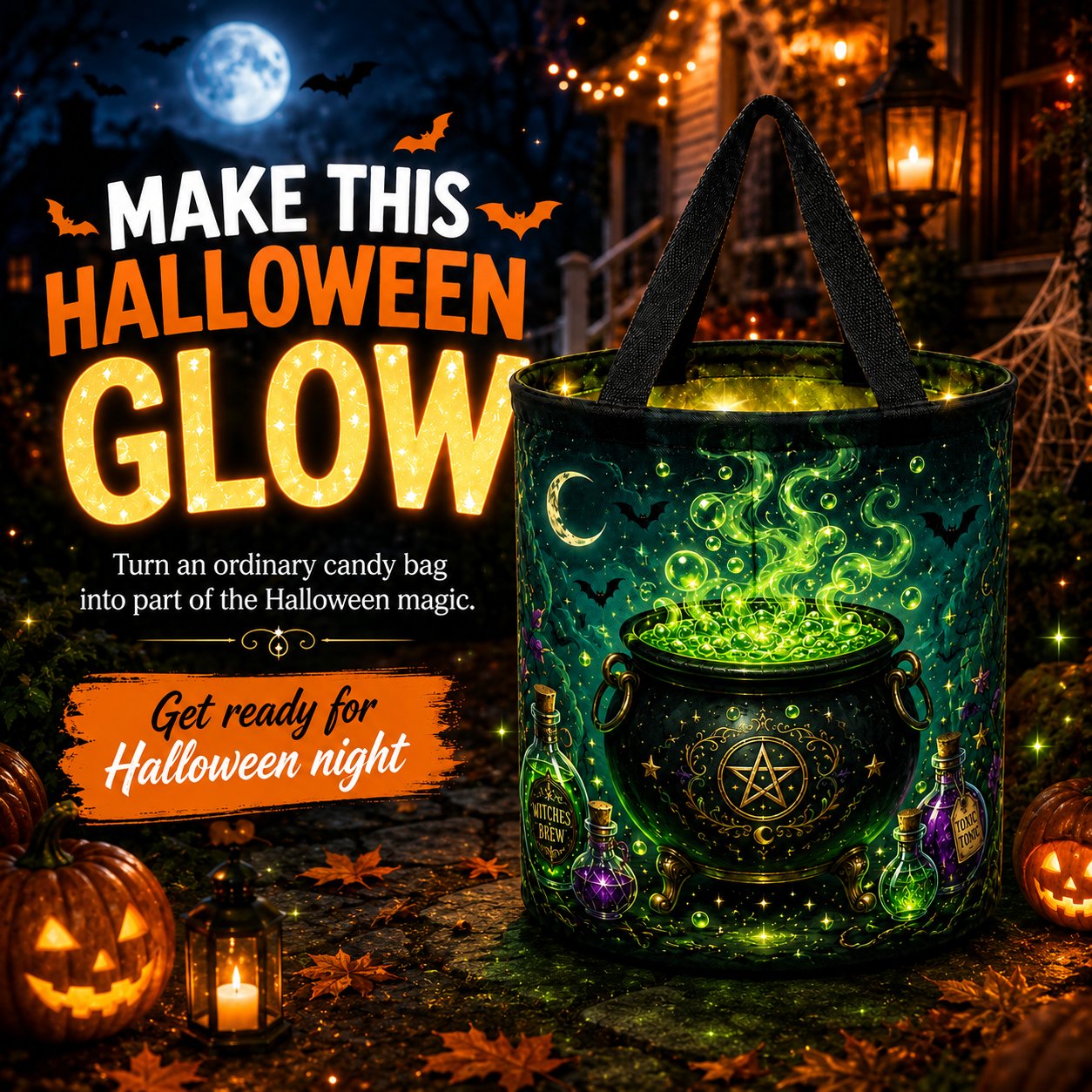 🎃LED Halloween Trick-or-Treat Candy Bag🍬