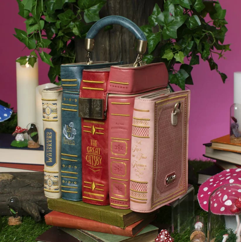 The Literary Stack Handbag – Vintage Crossbody & Top Handle Bag