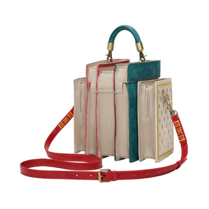 The Literary Stack Handbag – Vintage Crossbody & Top Handle Bag