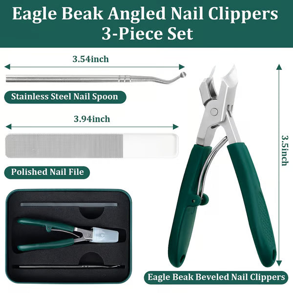 Premium 3-Piece Eagle Beak Nail Clipper Set