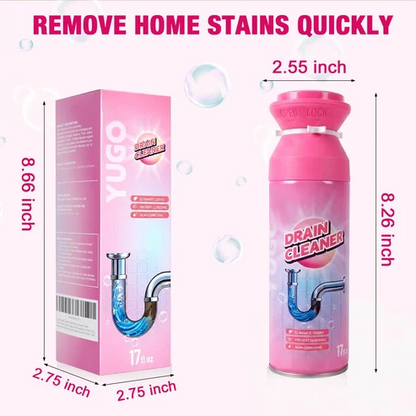 Foaming Drain Cleaner for Kitchen and Bathroom Drains - Safe, Effective & Deodorizing