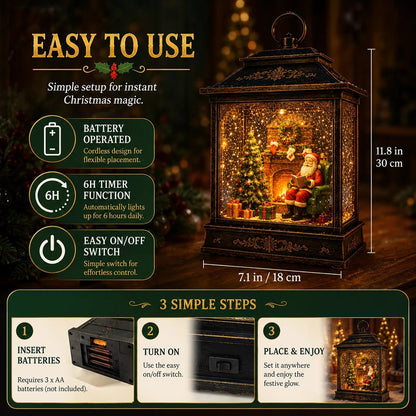 🎅 Santa's Magical Fireplace Lantern🎄 Bring the Magic of Christmas Home ✨