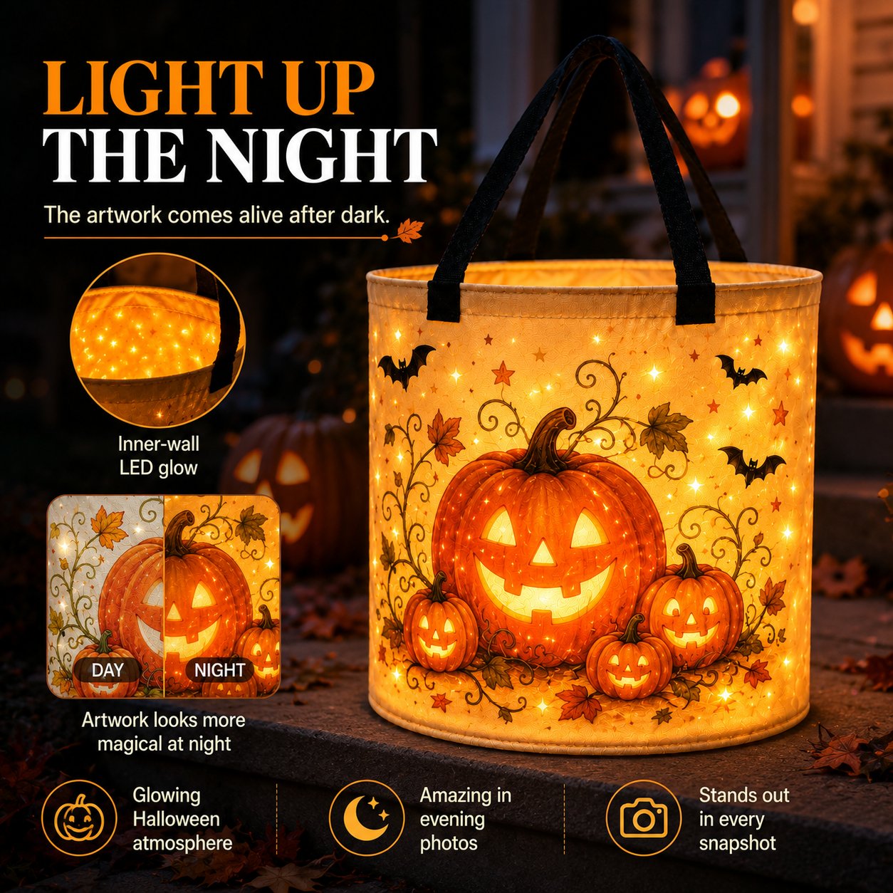 🎃LED Halloween Trick-or-Treat Candy Bag🍬
