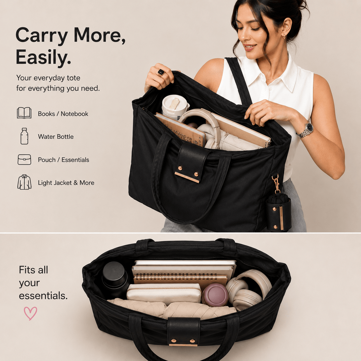 Foldable Keychain Storage Tote Bag