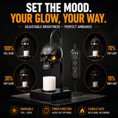 Gothic Skull Candle Warmer Lamp