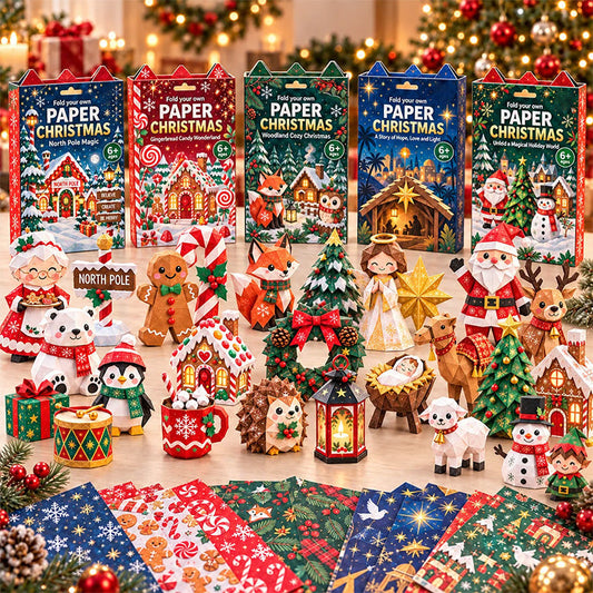 Christmas Paper Craft Kit – Fold & Create Your Own Holiday Decorations