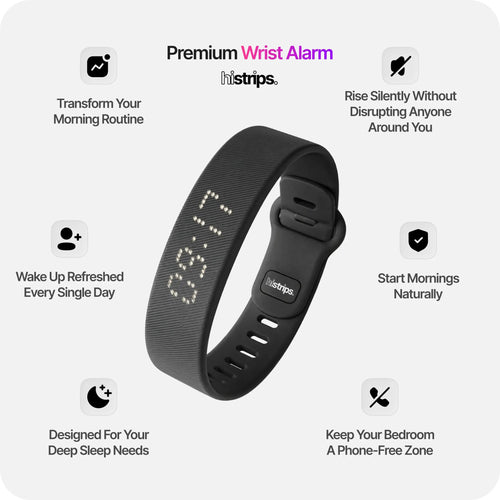 Onyx Silent Vibration Alarm Clock for Heavy Sleepers