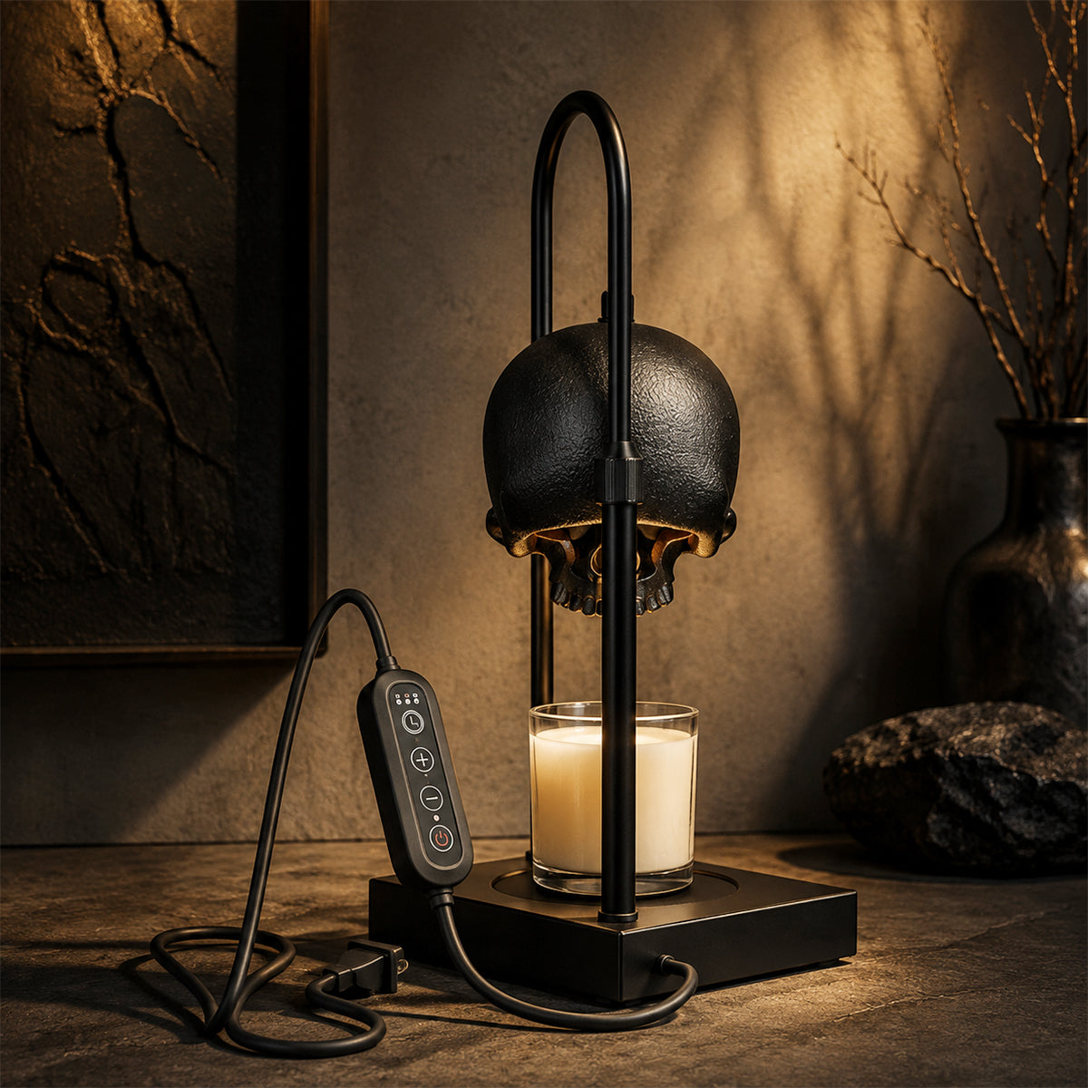 Gothic Skull Candle Warmer Lamp