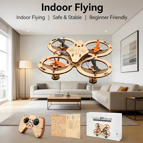 🔥Last Day 69% OFF-Wooden Drone DIY Assembly Kit