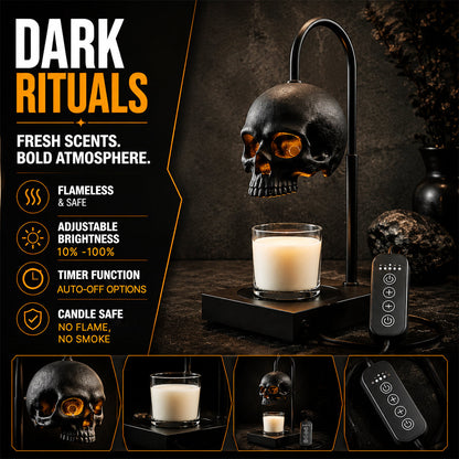 Gothic Skull Candle Warmer Lamp