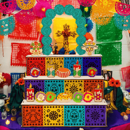 ✨Last Day 49% OFF - 🎃🏵️Day of the Dead Wooden Altar Display Set | 💕Death is not the end of life, forgetting is